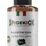 ينسون نجمة مطحون 100 جرام من SPICEKICK – مسحوق عطري طبيعي بنكهة دافئة ومذاق مميز، مثالي للمخبوزات والمشروبات والتتبيلات وإضافة طعم غني للوصفات المختلفة