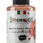 صلصة طماطم بودرة 100 جرام – بودرة صلصة طماطم مركزة وغنية بالنكهة لعمل صوص سريع ولذيذ للمكرونة والبيتزا والشوربات، وتمنح الأطعمة لونًا أحمر وطعم طماطم طبيعي ومميز