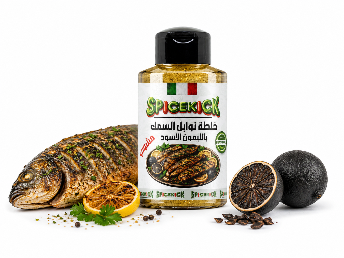 4157cea4-4203-428b-90c7-b0986604a52b خلطة توابل اللسمك المشوي بالليمون الاسود 100 جرام - الصورة 1